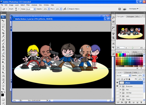 Creation of We are Family...: Step 8